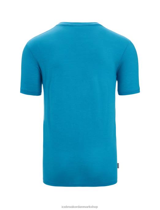 Icebreaker Mænd merino tech lite ii kortærmet t-shirt trail hiker B00X37 tøj geo blå