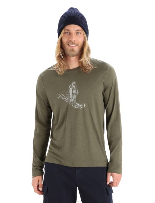 Icebreaker Mænd merino tech lite ii langærmet t-shirt til skiløb yeti B00X343 tøj loden