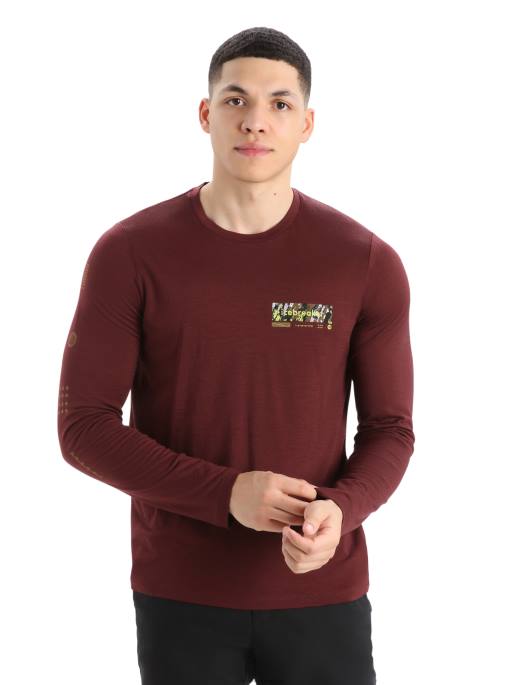 Icebreaker Mænd merino tech lite ii langærmet t-shirt topmønster B00X379 tøj espresso