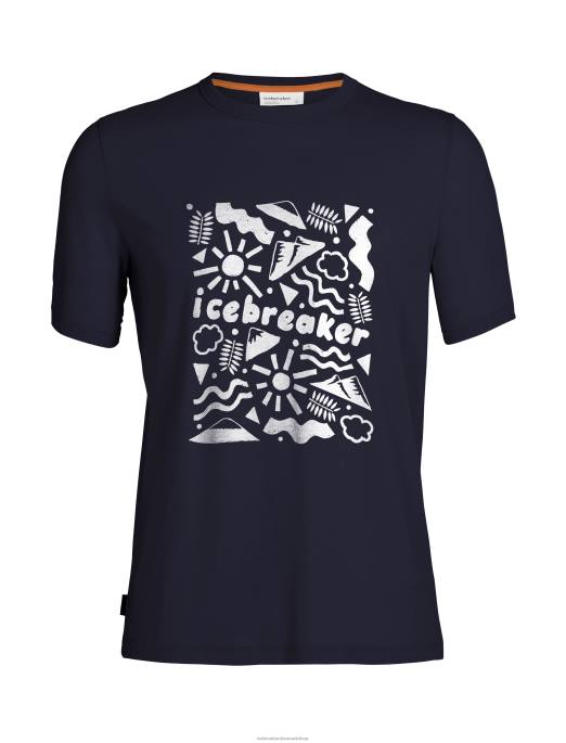 Icebreaker Mænd tencel bomuld kortærmet t-shirt oprindelse B00X354 tøj midnatsflåde