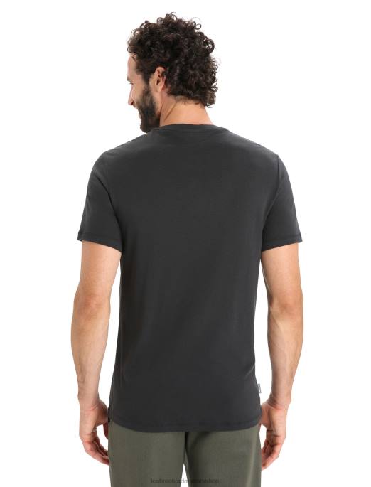 Icebreaker Mænd tencel kortærmet t-shirt i bomuld naturligt logo B00X88 tøj sort