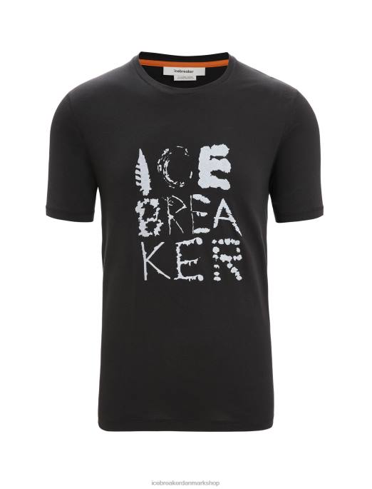 Icebreaker Mænd tencel kortærmet t-shirt i bomuld naturligt logo B00X88 tøj sort
