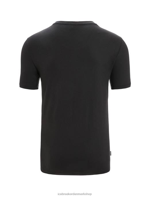 Icebreaker Mænd tencel kortærmet t-shirt i bomuld naturligt logo B00X88 tøj sort