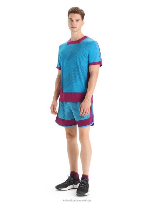 Icebreaker Mænd zoneknit merino kortærmet t-shirt geodætisk B00X63 tøj geo blue/go berry