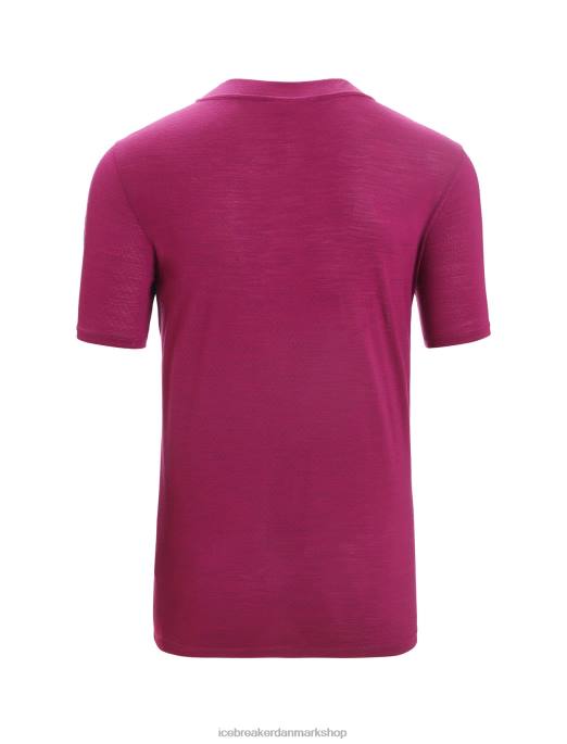 Icebreaker Mænd zoneknit merino kortærmet t-shirt geodætisk B00X63 tøj geo blue/go berry
