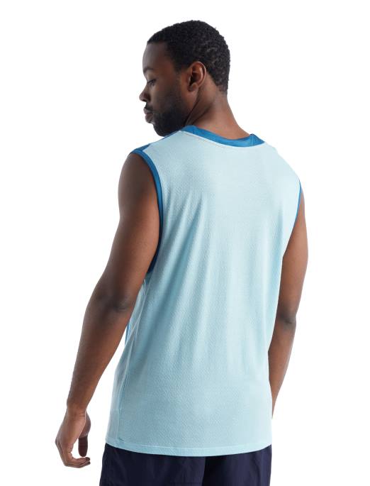 Icebreaker Mænd zoneknit merino tank B00X490 tøj azul/dis