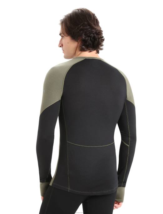 Icebreaker Mænd bodyfitzone merino 260 zone langærmet crewe termo top B00X437 tøj loden/sort