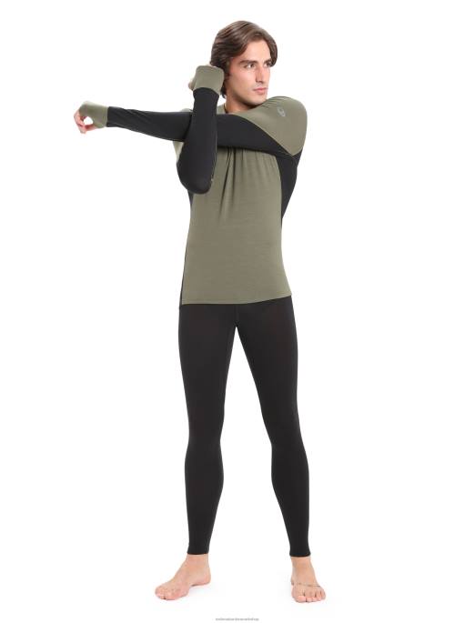 Icebreaker Mænd bodyfitzone merino 260 zone langærmet crewe termo top B00X437 tøj loden/sort