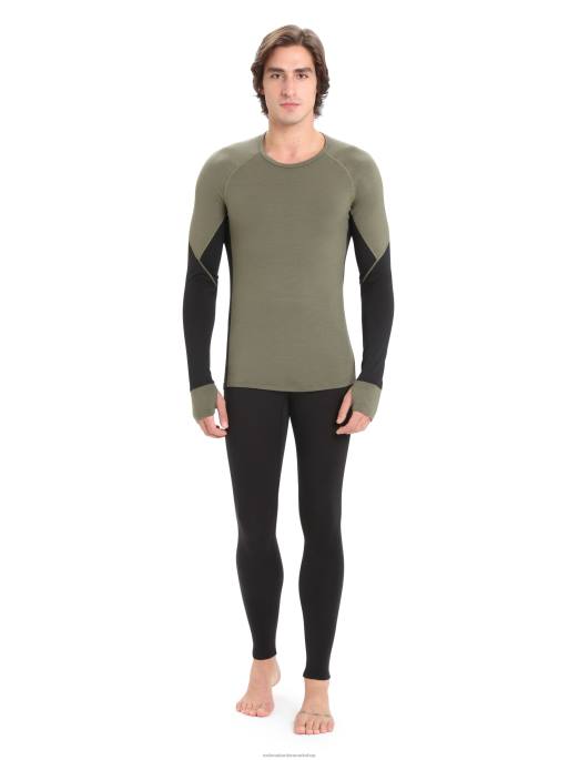 Icebreaker Mænd bodyfitzone merino 260 zone langærmet crewe termo top B00X437 tøj loden/sort