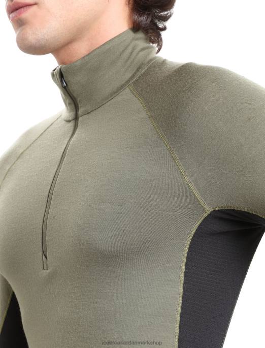 Icebreaker Mænd bodyfitzone merino 260 zone langærmet termisk top med halv lynlås B00X389 tøj loden/sort