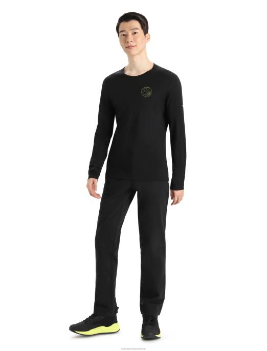 Icebreaker Mænd merino 200 oasis langærmet crewe termisk top alps 3d B00X426 tøj sort