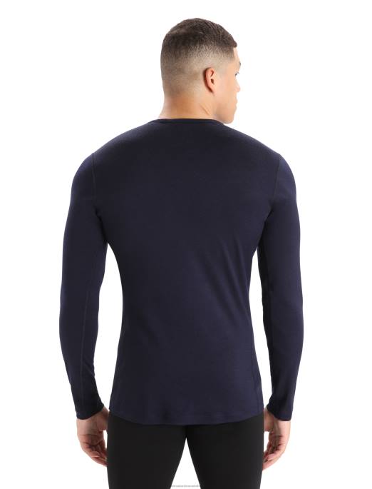 Icebreaker Mænd merino 200 oasis langærmet crewe termo top B00X134 tøj midnatsflåde