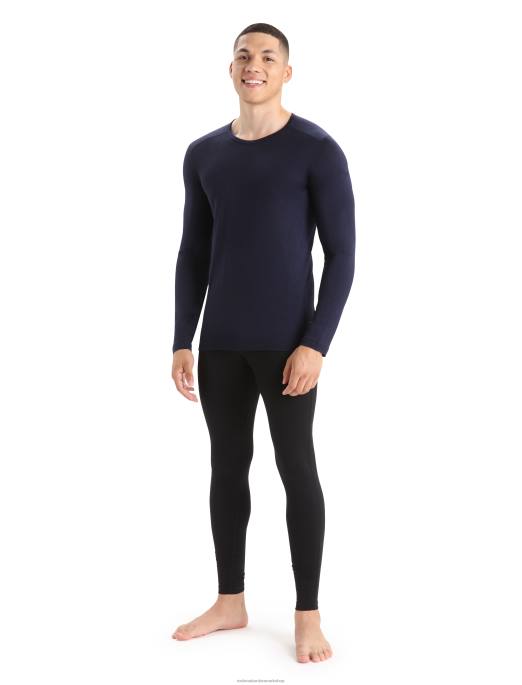 Icebreaker Mænd merino 200 oasis langærmet crewe termo top B00X134 tøj midnatsflåde