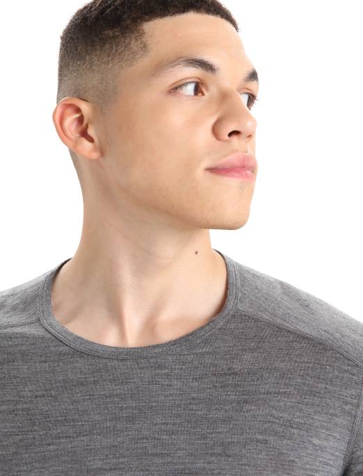 Icebreaker Mænd merino 200 oasis langærmet crewe termo top B00X135 tøj grusstenslyng