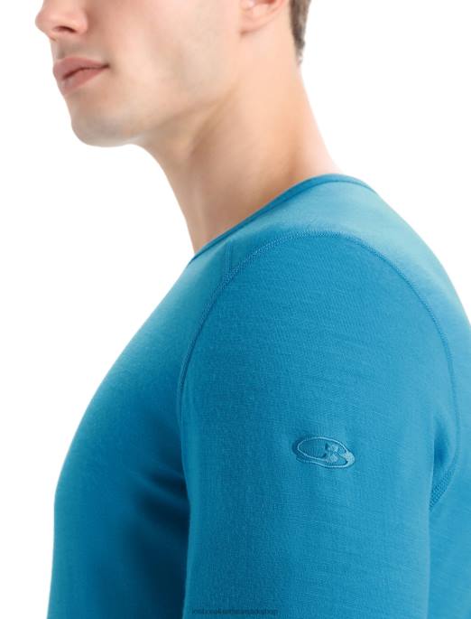 Icebreaker Mænd merino 200 oasis langærmet crewe termo top B00X137 tøj geo blå