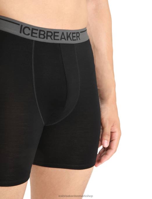 Icebreaker Mænd merino anatomica lange boksere B00X131 tøj sort